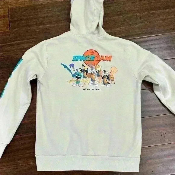 Space Jam Tune Squad Stay Tuned Unisex Hoodie Sweatshirt Size Small - Picture 2 of 5